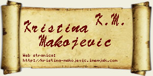 Kristina Makojević vizit kartica